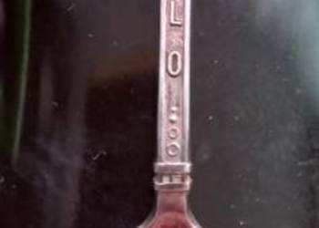 Stara posrebrzana łyżeczka pamiątkowa OSLO - Norwegia, herb 40G