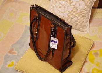 Torebka nowa skórzana brązowa