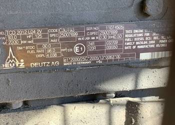 KOMPLETNY SILNIK BEZ OSPRĘTU DEUTZ -FAHR AGROTRON K430 TDC 2012 LO4 2V