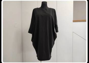Czarna sukienka tunika na czas ciąży i nie tylko 42 XL