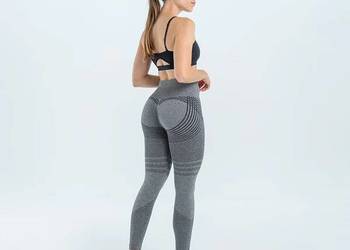 nowe szare getry antycelulitowe/push-up rozmiar z metki XL ale to chyba L