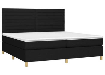 Łóżko z Materacem Kontynentalne Czarne Do Sypialni 200 x 200 cm WM-3135543