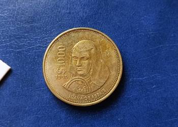 Stare monety 1000 peso 1990 Meksyk