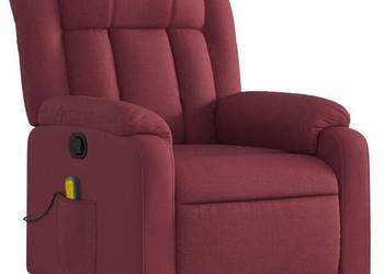 vidaXL Rozkładany fotel masujący, winna czerwień(SKU:373589)