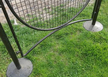 Płotek ogródek piwny komplet z słupkiem metalowy