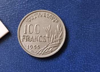 Stare monety 100 frank 1955 Francja