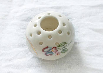 prl ikebana z ceramiki, prl ceramiczna bza do ikebany, ikebana lata 80