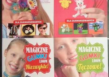 4x książki Magiczne gumki LOOM, komplet, nowe, wysyłka