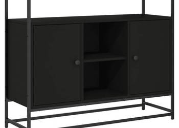 Szafka czarna 100x35x80 cm materiał drewnopochodny WM-835539