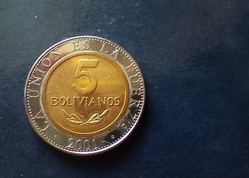 Stare monety 5 bolivianos 2001 Boliwia