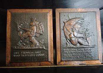 Para unikatowych obrazków RETRO – Metaloplastyka Hummel – „Słońce w sercu”