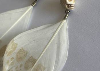 Kolczyki Boho pióra