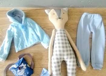 Ręcznie szyta przytulanka kotek 50cm rękodzieło handmade lalka tilda