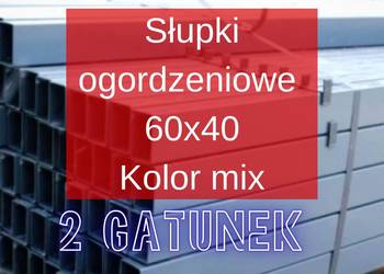 Słupki ogrodzeniowe 60x40 mix kolor