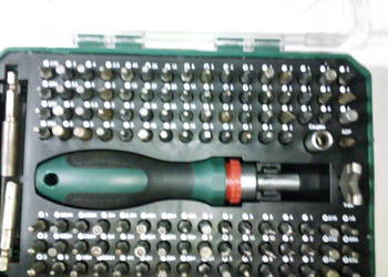 PARKSIDE zestaw bitów oraz wkrętak z grzechotką ,115 elementów