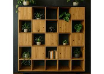 Regał Dębowy LOFT, 100% Lite Drewno Dębowe.