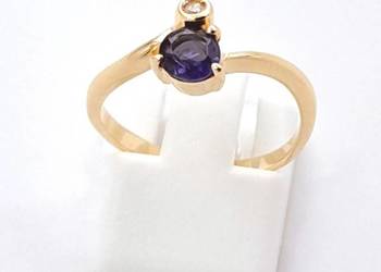 WYPRZEDAŻ !-25% Pierścionek r.14 Złoty pr.585 z Ametystem Z-850 WYPRZEDAŻ !-25% Pierścionek r.14 Złoty pr.585 z Ametystem Z-850