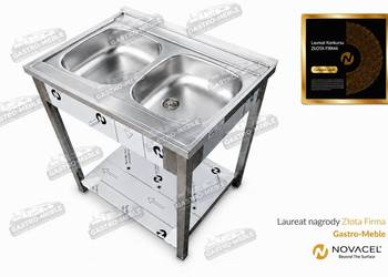 Zlew gastronomiczny 80x60x85 z półką