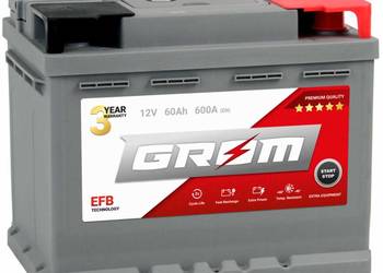 Akumulator 60Ah 600A GROM EFB START&STOP