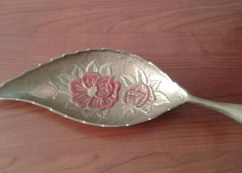 Patera z mosiądzu liść 36 cm