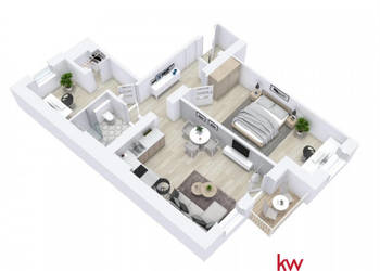 Mieszkanie Poznań Nad Bogdanką 61.9 metrów 2-pok