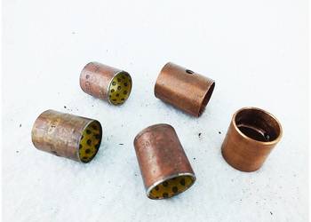 Tulejki mosiężne sworznia zwrotnicy Żuk Lublin 5szt. Oryginał PRL