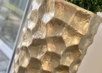 Złota donica perłowa muszelkowa Glamour Premium 63