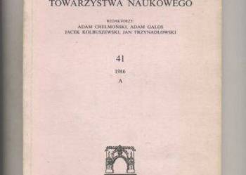 Sprawozdania Wrocławskiego Towarzystwa Naukowego T.41 s.A r.