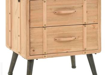 vidaXL Szafka nocna, lite drewno jodłowe(SKU:245771)