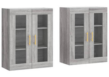 Wiszące szafki 2 szt. szary dąb sonoma materiał drewnopochodny WM-3197935