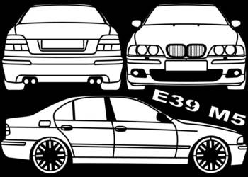 BMW M5 E39 grafika ścienna mdf