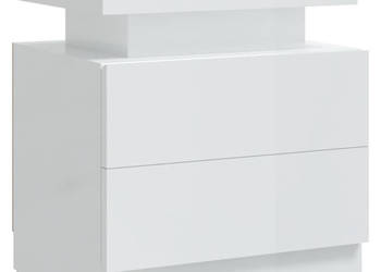 Szafka nocna biała wysoki połysk 45x35x52 cm WM-326855