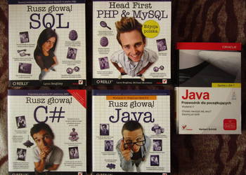 Rusz głową. Java. C#. PHP, SQL, MySQL. Informatyka. Zestaw 5 książek!