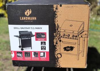 NOWY Grill gazowy Landmann 3+1 12,5kW ruszt żeliwny + ceramiczny palnik boc