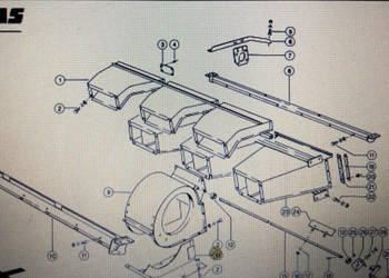 Ściana oddzielająca Claas Mega 370-340 Nr kat. 000 647 147 2 Nr kat. 000 6…
