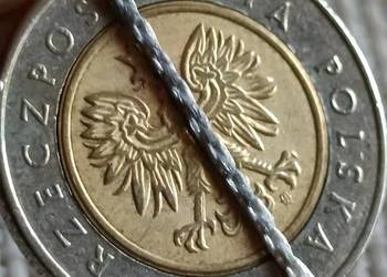 sprzedam 5 zł 1994 r skręcony orzeł złe bity pierścień
