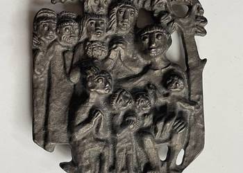 Rzeźba relief z brązu Jezus przyjaciel dzieci
