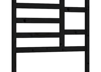 Wezgłowie łóżka czarne 96x4x104 cm lite drewno sosnowe WM-818124