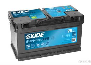 Akumulator 75Ah 730A Exide Start Stop EFB  PRAWY PLUS Akumulator 75Ah 730A Exide Start Stop EFB  PRAWY PLUS