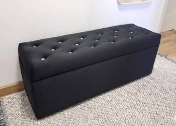 Pufa ławka tapicerowana 100x30 otwierana glamour z pojemnikiem kufer