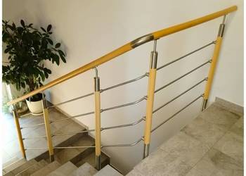 BALUSTRADA Systemowa Drewno + Stal - Wzór Przekrój Okrągły