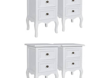 Szafki nocne z 2 szufladami 4 szt. MDF białe WM-276039