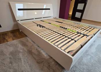 Łóżko Azteca Trio biały połysk, używane plus stelaż 160x200