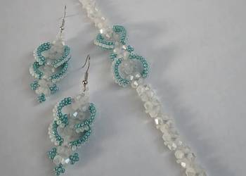 Damska bransoletka plus kolczyki - dł. 19,5 cm