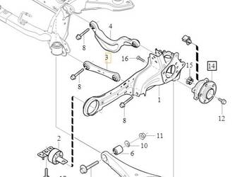 VOLVO V70 V60CC S60CC XC70  wahacz tylny poprzeczny oryginal OE 31262931