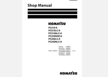 Komatsu PC210-8 PC210LC-8 PC210NCL-8 PC230NHD-8 ins. naprawy