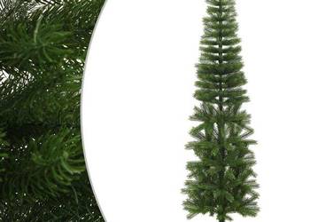 vidaXL Sztuczna, smukła choinka ze stojakiem, 210 cm, PE（SKU:344646）