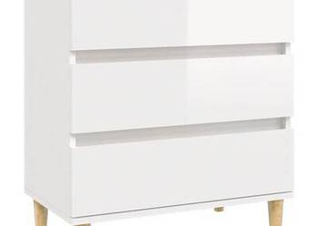 vidaXL Komoda, biała z połyskiem, 60x35x70 cm, materiał drewnopo(sku823042)
