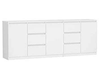 Komoda COSTA 1D3S/2D3S biała 200 cm