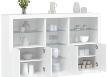 Szafka z oświetleniem LED biała 162x37x100 cm WM-3209170